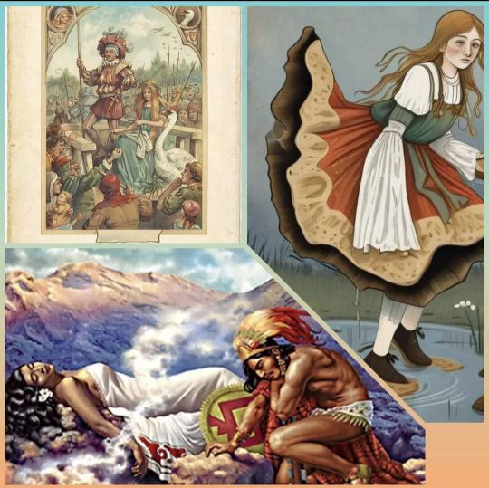 The Wild Swans, The Girl Who Trod on a Loaf and the Legend of Popocatepetl and Iztaccihuatl